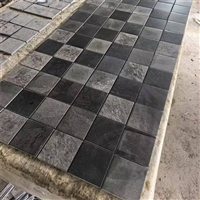 现代家居 伊朗银灰洞石马赛克 黑金莱姆石石灰石 少林黑加刷黑条石