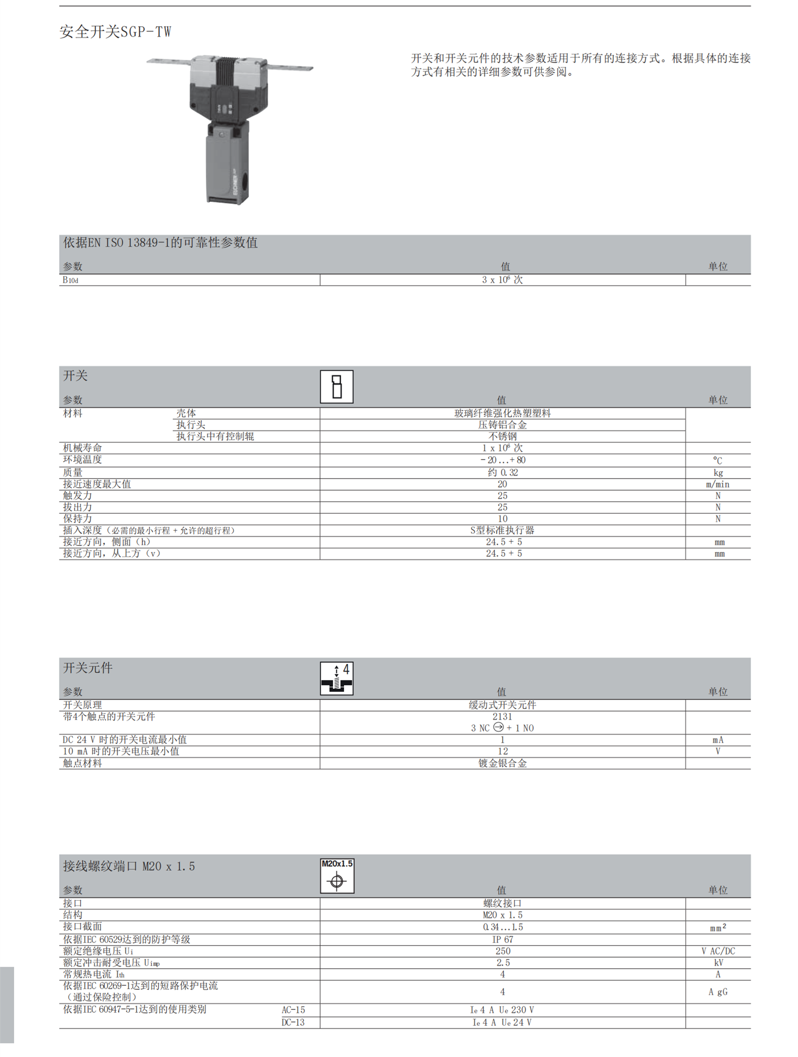 德国EUCHNER操作解锁钥匙98850