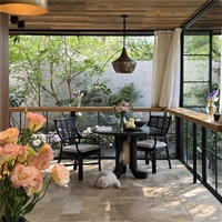 米黄色莱姆石室内造型 土耳其米黄洞石马赛克 大理石滚磨面石材