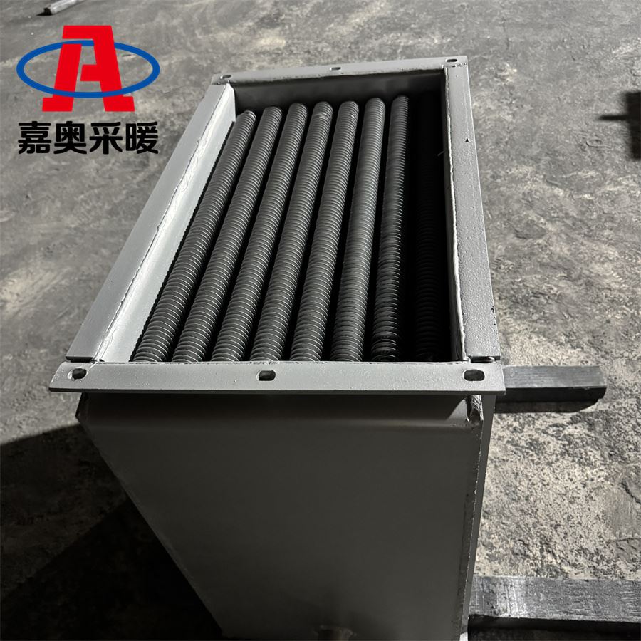 养殖场用内螺旋翅片换热器 碳钢蒸汽卧式耐腐蚀散热器