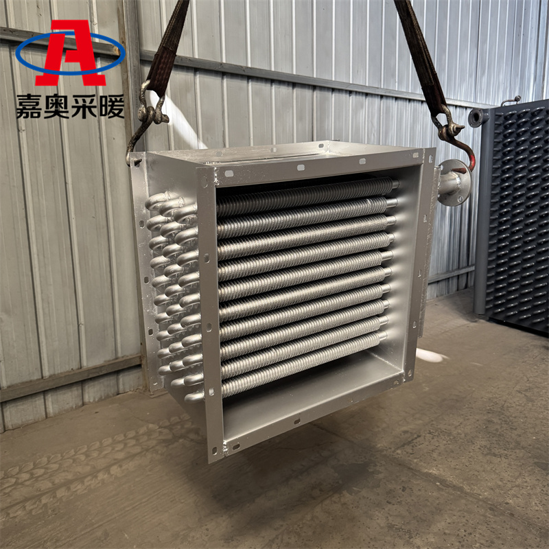 电厂锅炉用空汽冷凝器冷却器 不锈钢绕片式散热器安装图例