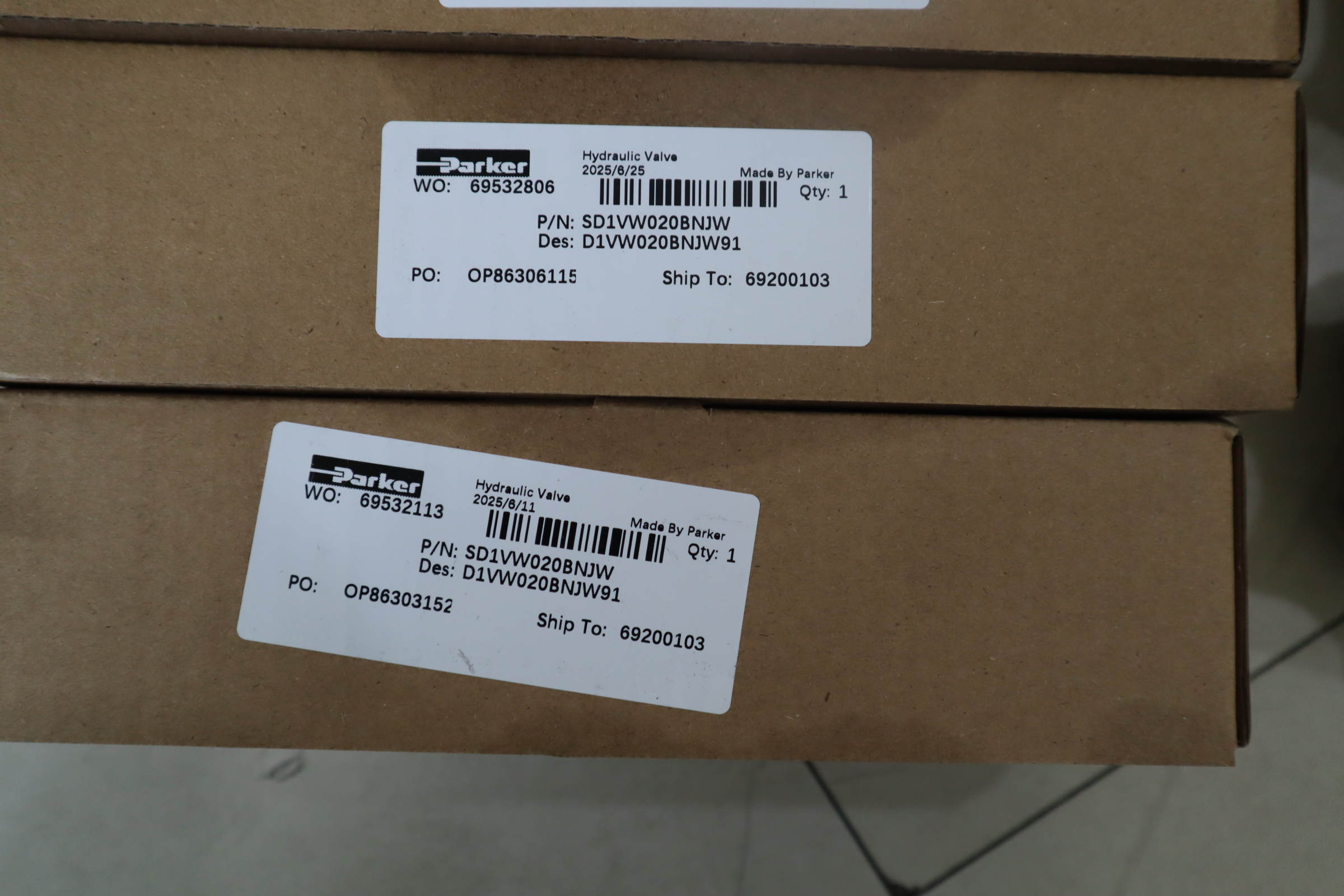 SD1VW020BNJW D1VW020BNJW91 PARKER电磁阀