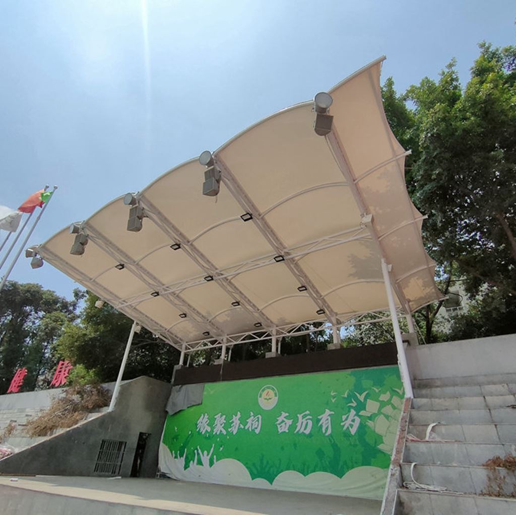 沿海地区体育看台膜结构行情