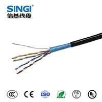 CAT5E FTP型4对单屏蔽网线