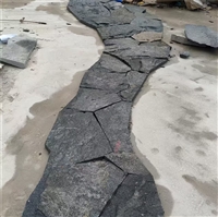 室外别墅 墙面石头景观墙石材 山西黑石皮背景墙 贴墙石板