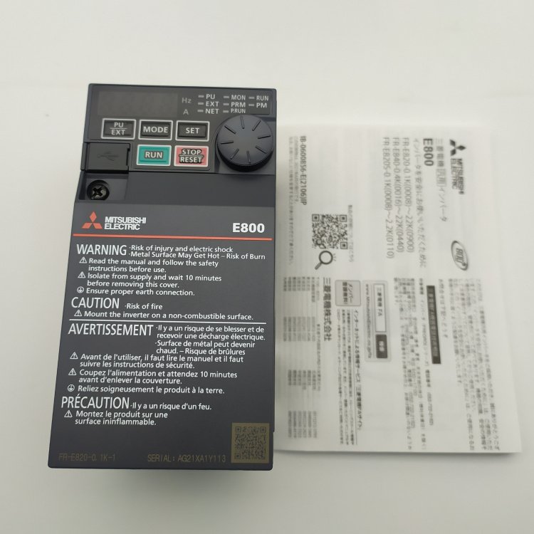日本进口三菱变频器代理FR-E820-0.1K0.2K0.4K0.75KE800三相220V