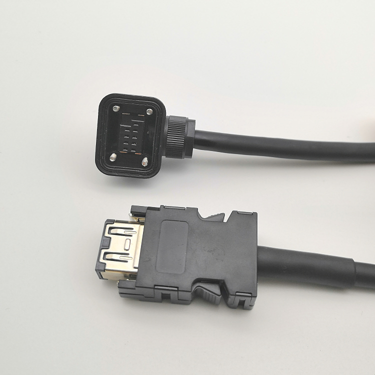 三菱伺服电机编码器电缆动力线刹车电缆伺服马达信号插头