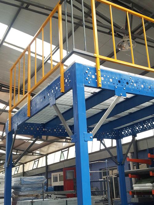 Customizable steel platform, heavy-duty steel structure, attic shelves, industrial warehousing, multi-layer operation platform