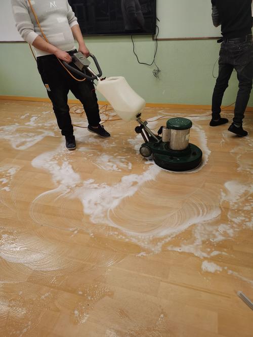 PVC plastic epoxy self leveling floor cleaning and waxing service, professional cleaning and maintenance