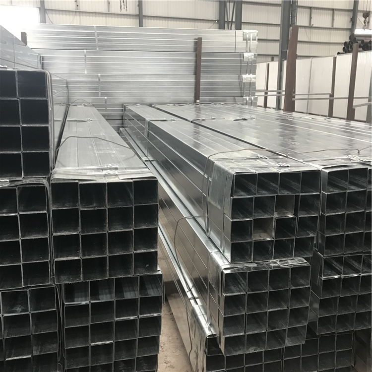 Hot dip galvanized square tube with national standard Q235B material for anti-corrosion and anti rust building curtain wall structure