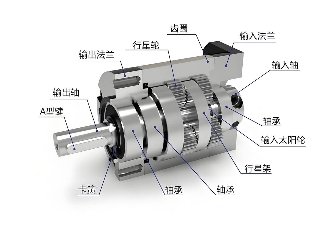 Precision planetary reducer with high torque and low backlash servo motor matching transmission device