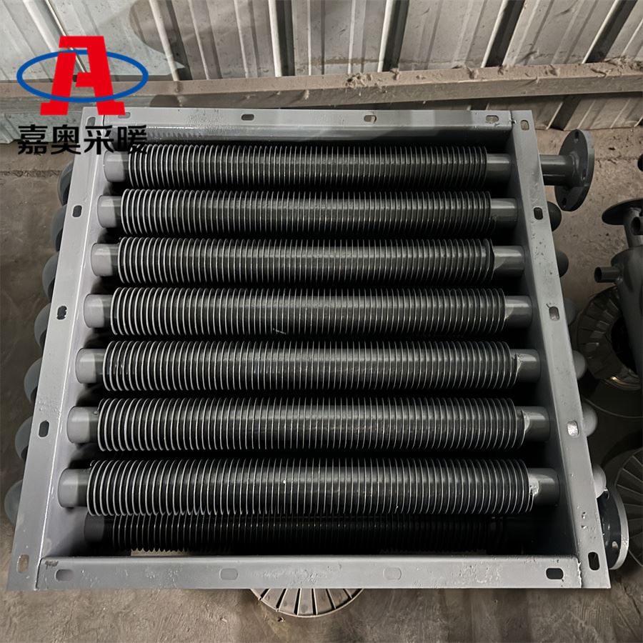草莓大棚翅片管式换热器 钢制绕片管散热片用在哪里