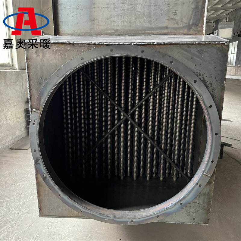 生态园取暖用钢铝翅片管换热器 DN25SRL一体式空气热交换器
