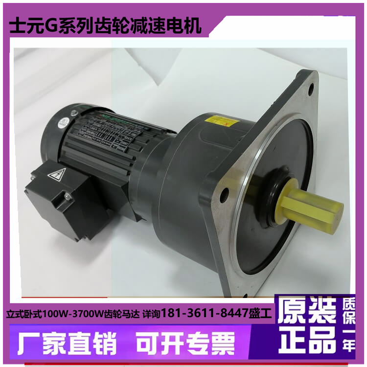 士元电机 三相220V/380V 小型齿轮减速马达 货期一周