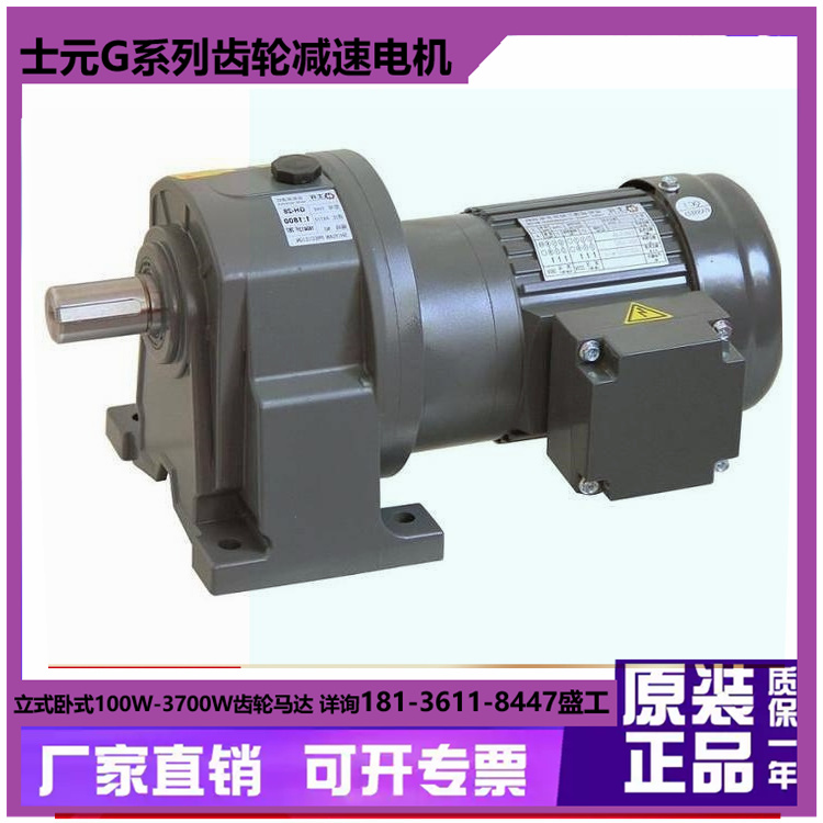 士元电机 GV22-100W 小型齿轮减速马达 质保一年