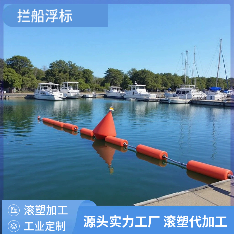 塑料警戒线浮筒 水面工程施工区域划分隔离线 百世水上PE围栏