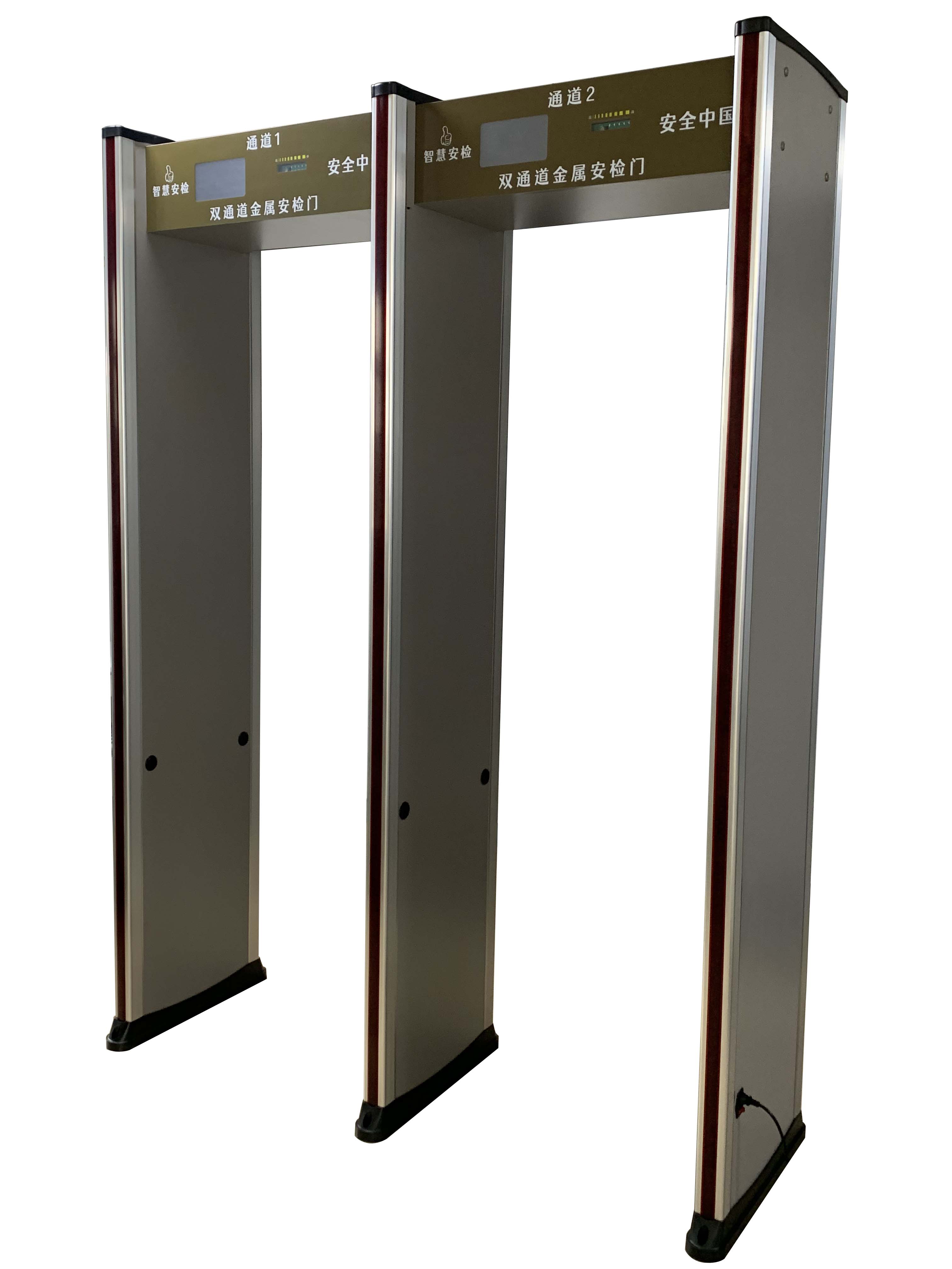 学校并网安装双通道安检门   同时分时进出互不干扰