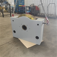 国产德马格125随动轮双轮缘被动行走轮箱轨道式移动轮组