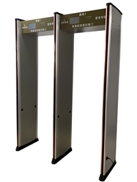 学校并网安装双通道安检门   同时分时进出互不干扰