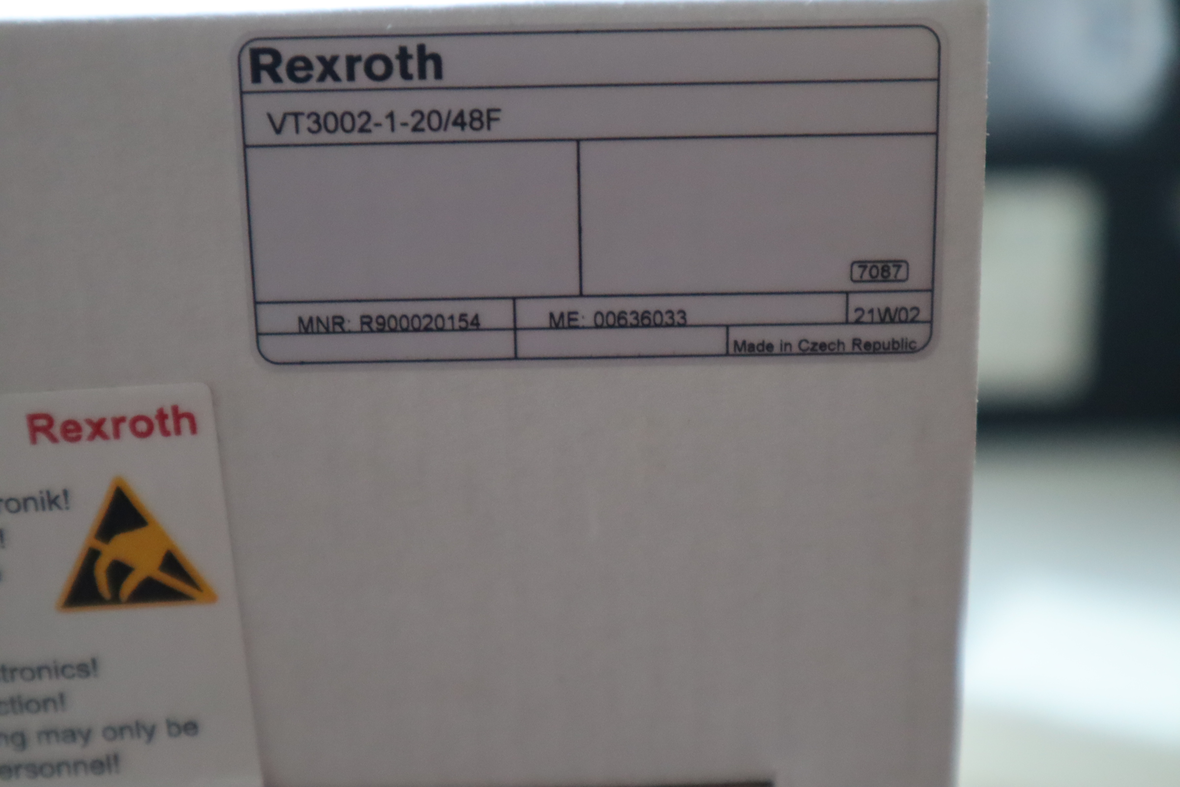 VT3002-1-2X/48F R900020154 德国力士乐REXROTH放大器支架