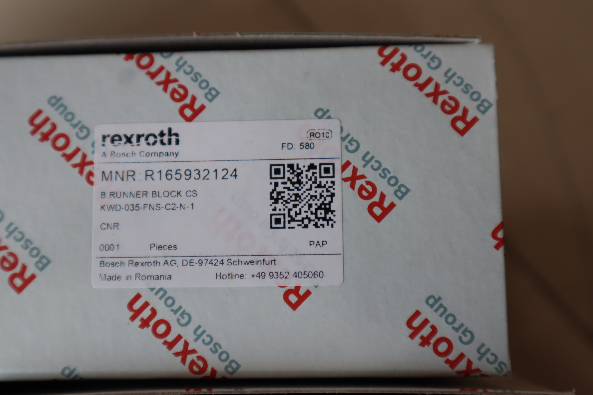 R165932124 KWD-035-FNS-C2-N-1 德国力士乐REXROTH滑块导轨