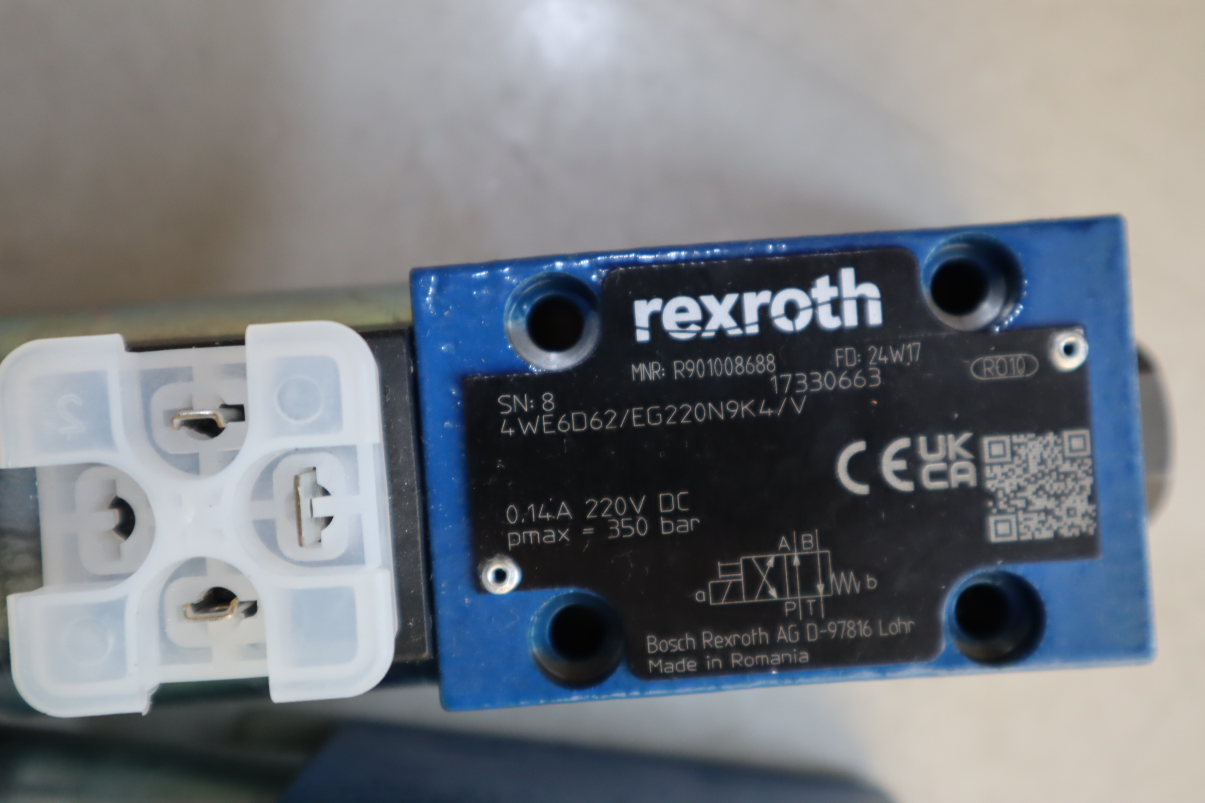 4WE6D6X/EG220N9K4/V R901008688 力士乐REXROTH电厂专用电磁阀