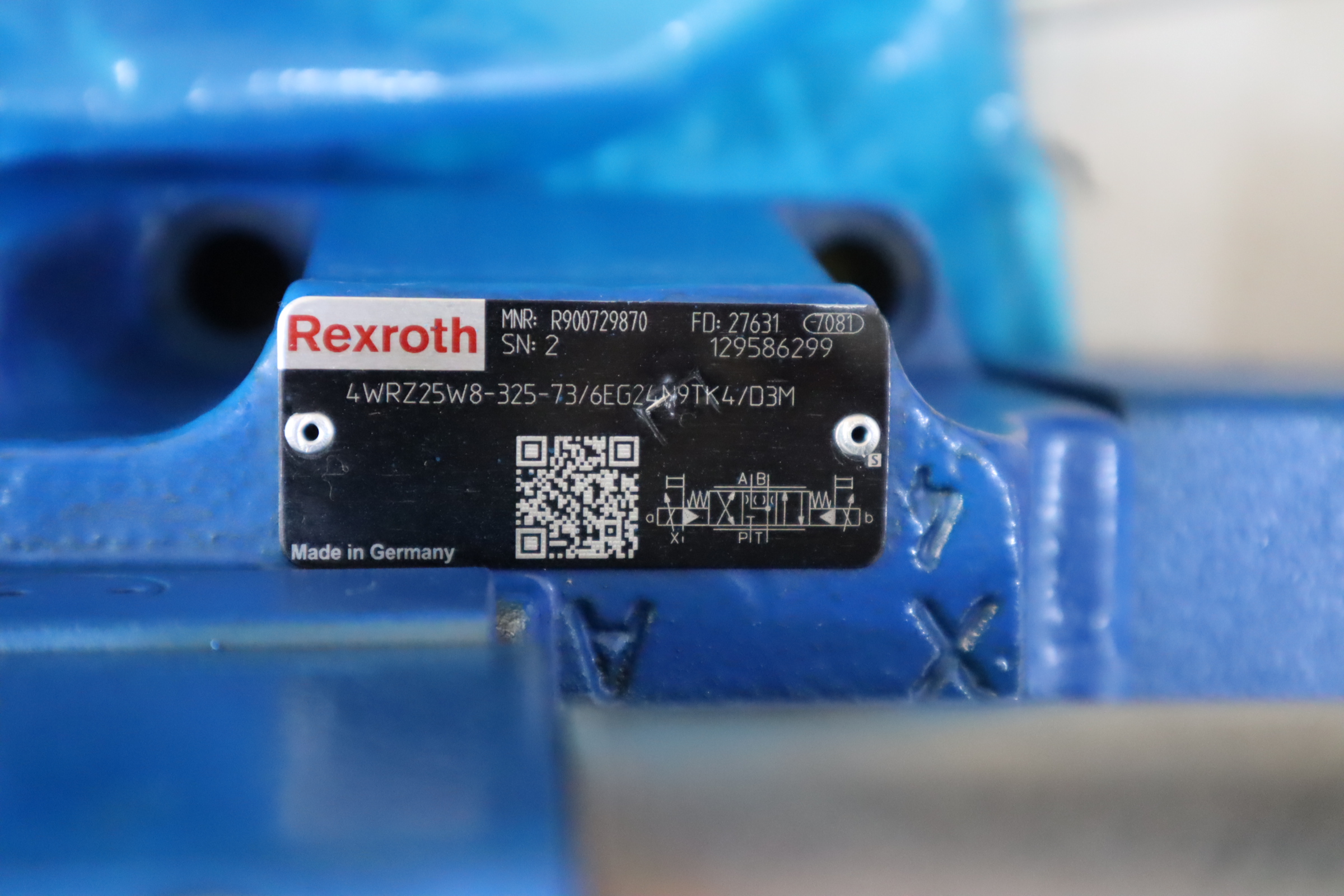 R900729870 4WRZ25W8-325-7X/6EG24N9TK4/D3M REXROTH力士乐比例阀