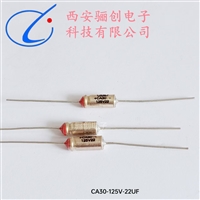 有极性 轴向引出 密封金属电容器CA30-125V-22UF-M骊创库存供应