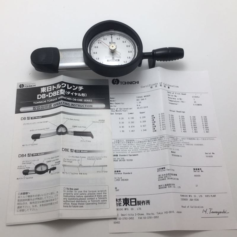 DB1.5N4-S DB3N4-S DB6N5-S DB12N5-S刻度盘式扳手日本TOHNICHI东日