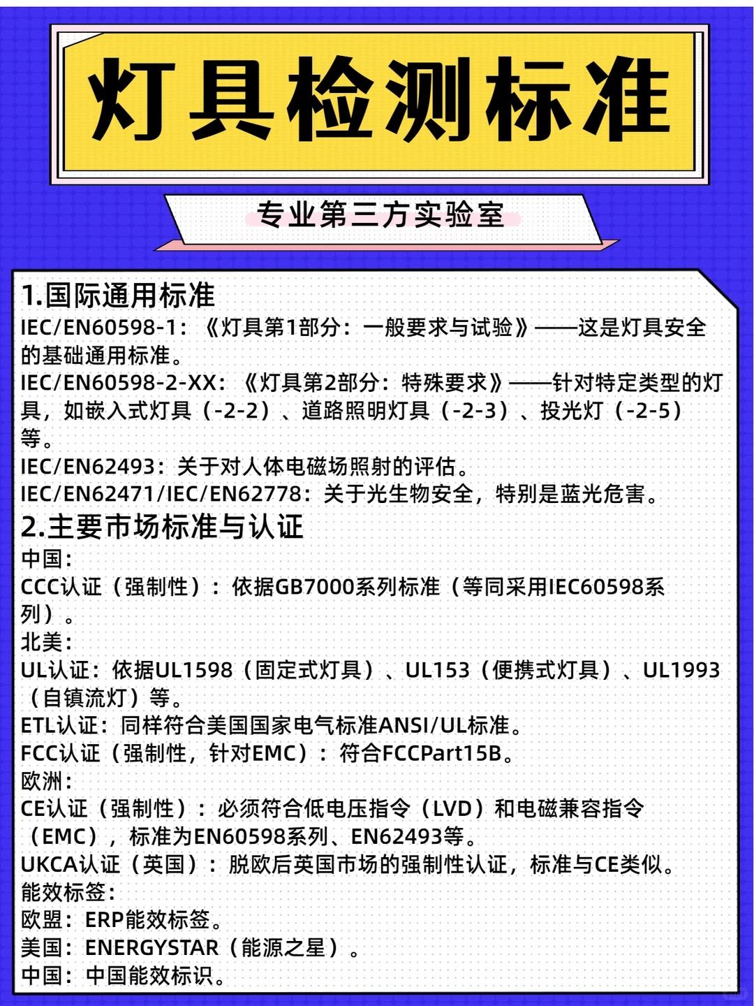 深圳小夜灯检测机构 路灯检测是什么认证