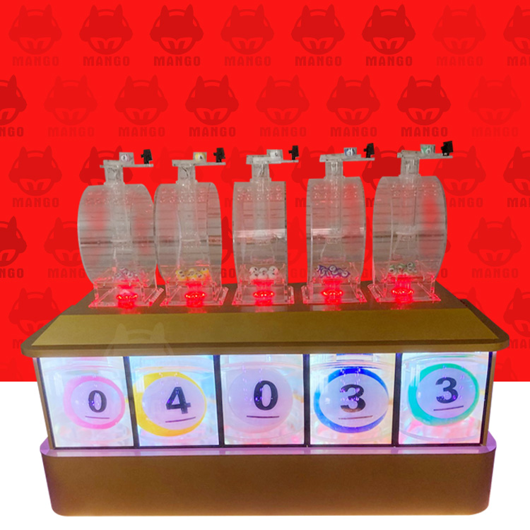 临沂49选7搅珠机  5D幸运抽签大小转盘酒吧ktv餐桌柜台活动摇奖机价格