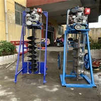 手扶式螺旋打孔钻机 栽电杆打洞机器动力头功率4.2KW