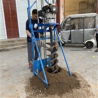 栽电杆打洞机 宸瑞达汽油动力手拉启 大直径钻孔快