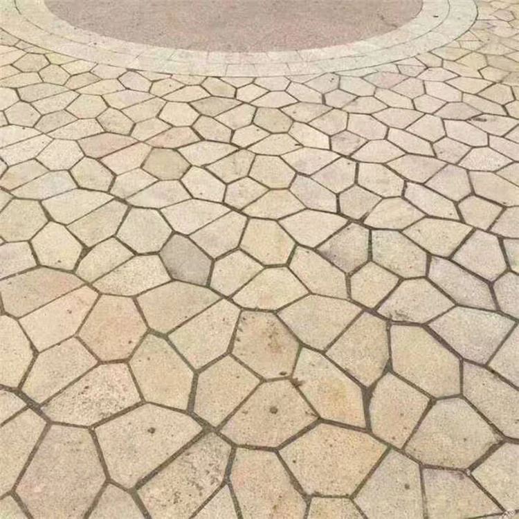 碎拼黄锈石 黄金麻花岗岩 园林工程建设用 耐磨防滑