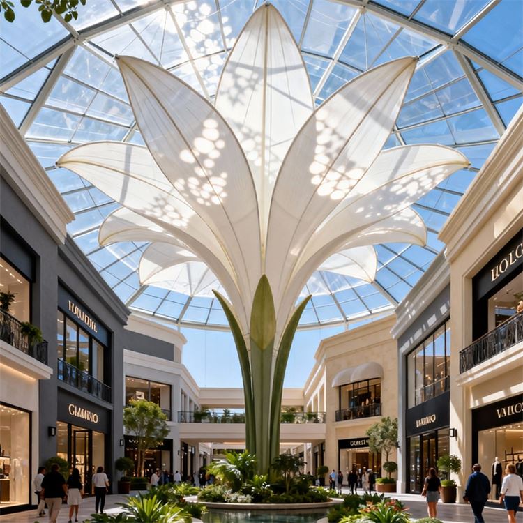 互动灯光膜结构 透光减排降低能耗 创意设计