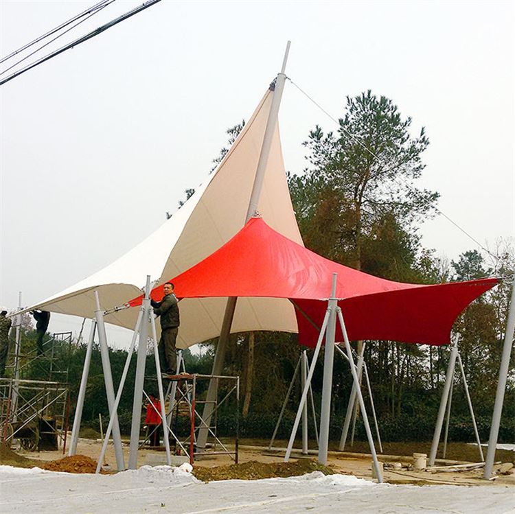 商业景观膜结构 透光减排降低能耗 户外停留