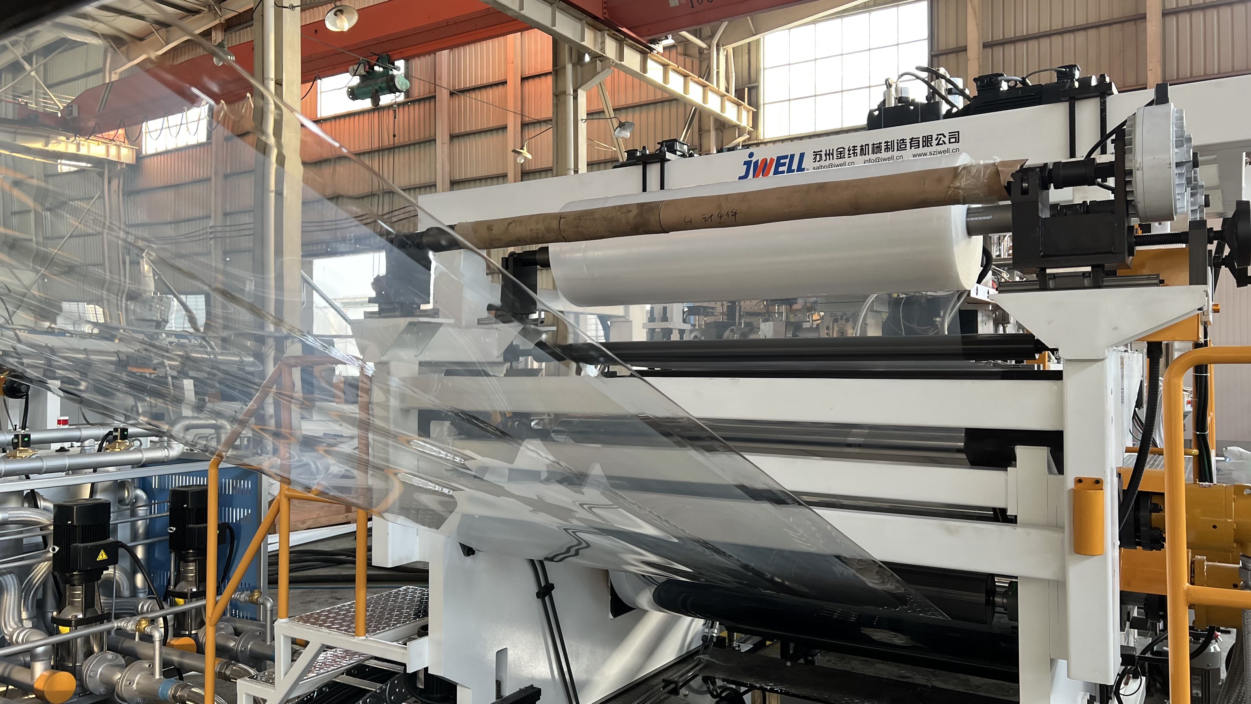 金纬机械PE 厚板设备解决方案 PE 服装包装片材生产线 防皱成型设备多少钱