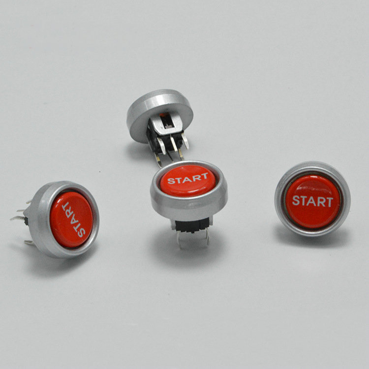 圆形小按钮可印字15mm矩阵复位带灯轻触按键开关带灯按钮供应
