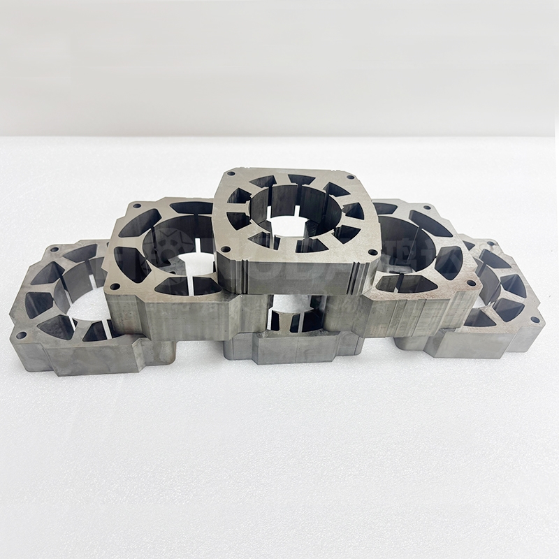 非晶合金压缩机电机铁芯 批量生产高端定转子铁心 复合带材自粘结 复制