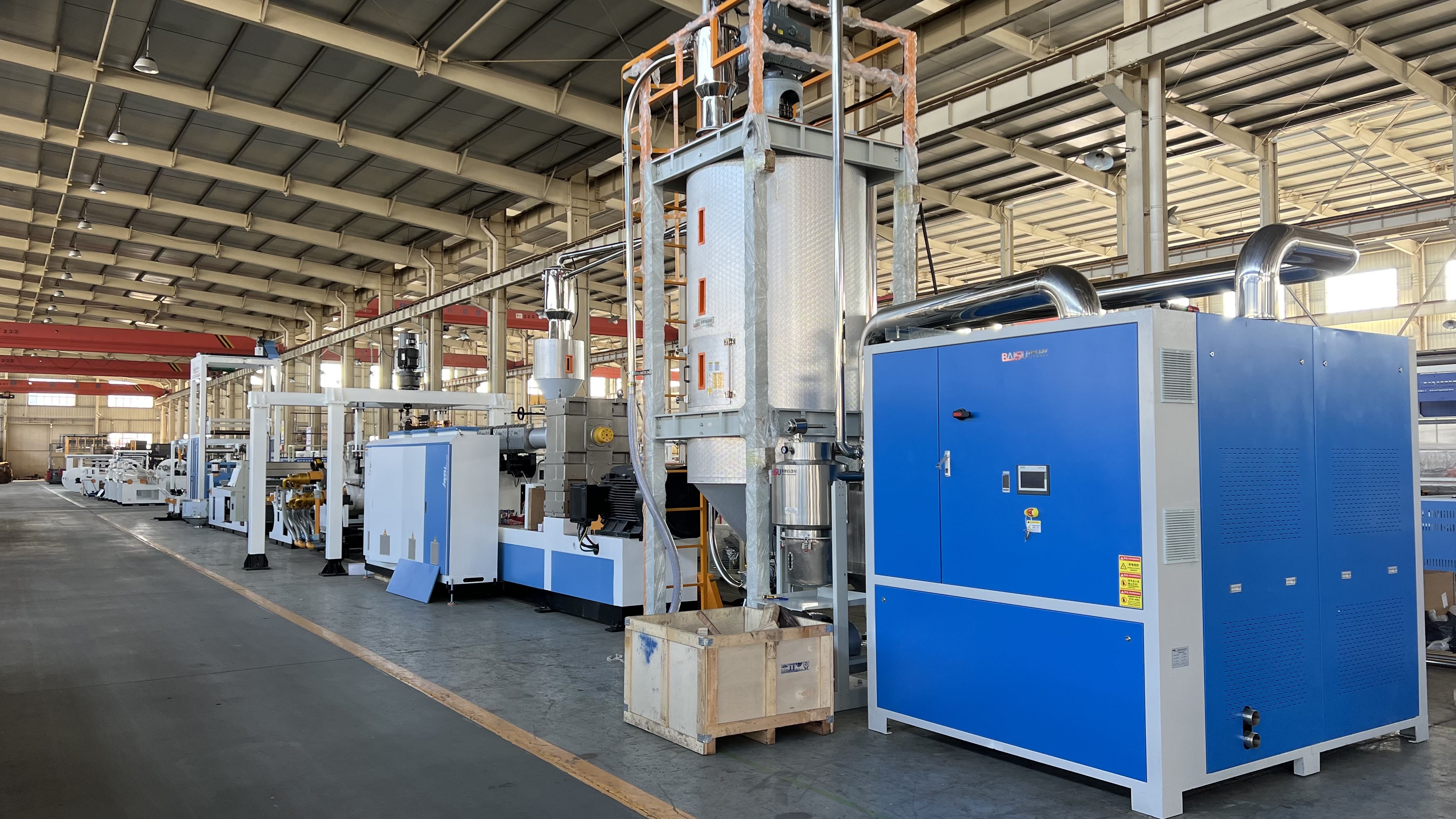 金纬机械 ABS 板材压花设备?  复印机外壳 ABS 片材机组 公司