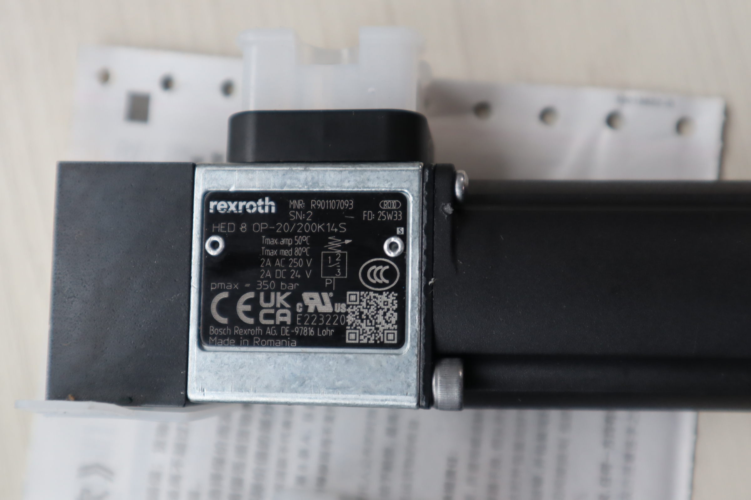 HED8OP-20/200K14S R901107093 力士乐REXROTH压力开关压力继电器