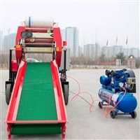 养牛场草捆自动打包机 大圆捆鲜草打捆机  干湿两用草料缠膜机