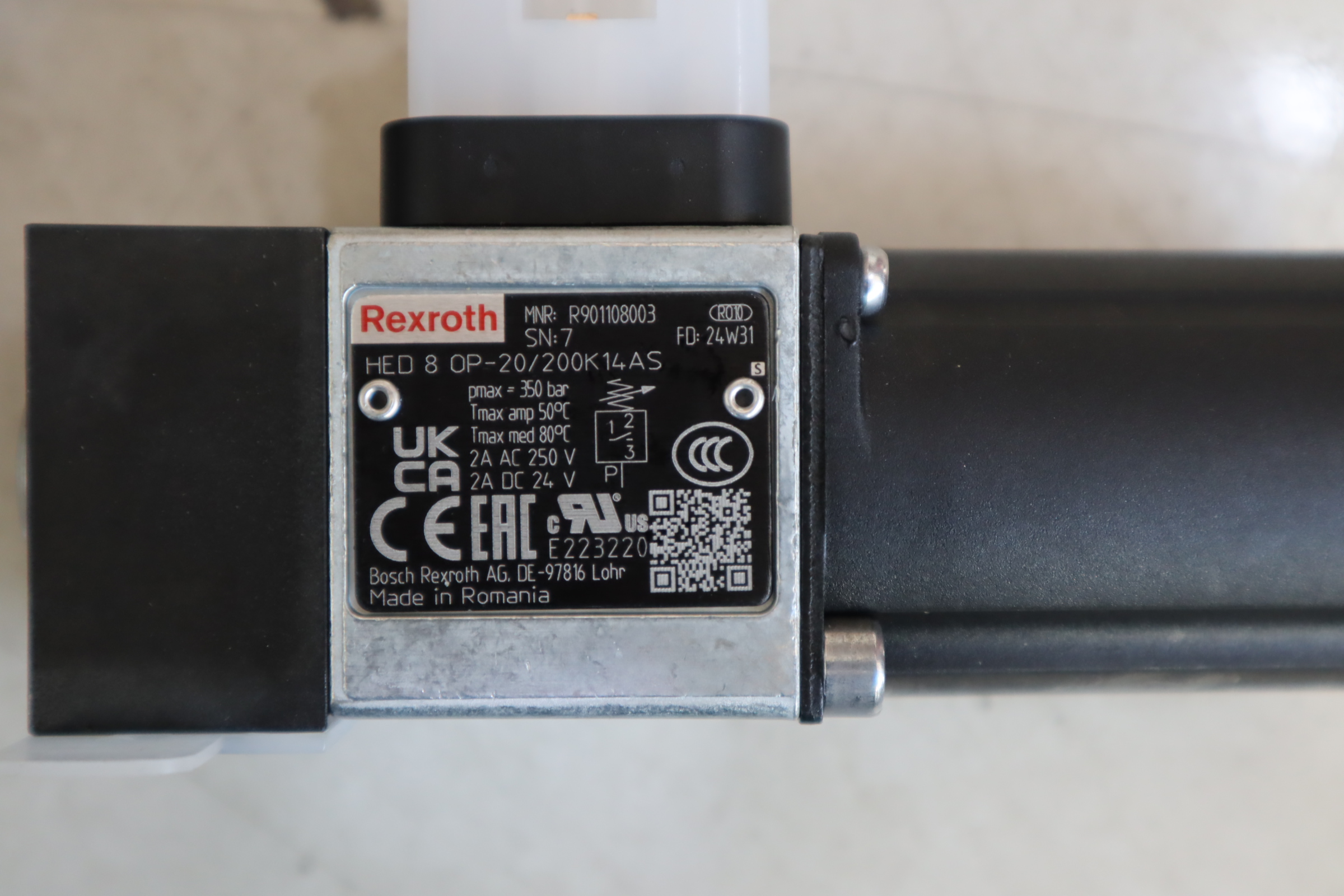 HED8OP-20/200K14AS R901108003力士乐REXROTH压力开关压力继电器