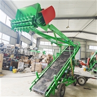 滚刀式电动挖草机 草剁装车上料机 4米高青贮取草机