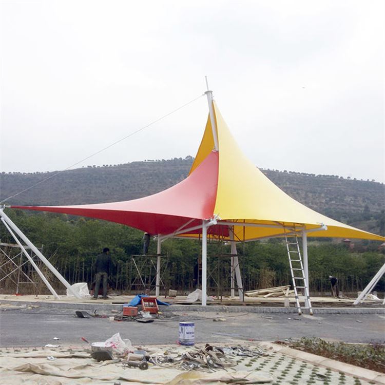 古镇景区膜结构 透光减排降低能耗 落地维护