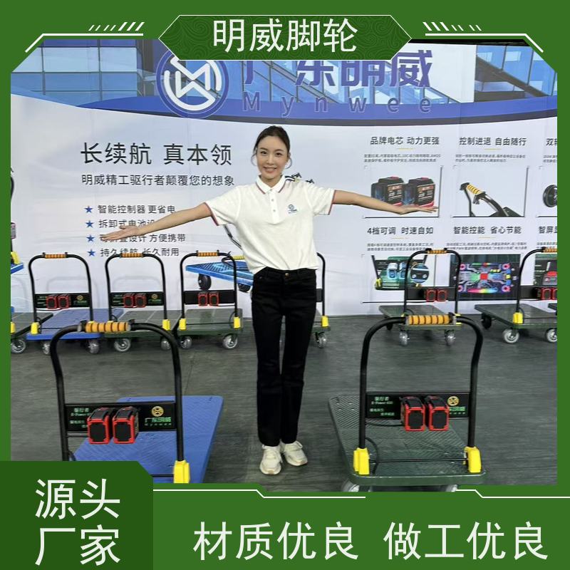 明威mw 60*90cm 工地电动手推车平板搬运车 大容量承载 厂