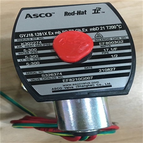 ASCO直动活塞结构电磁阀8320G182 110/50