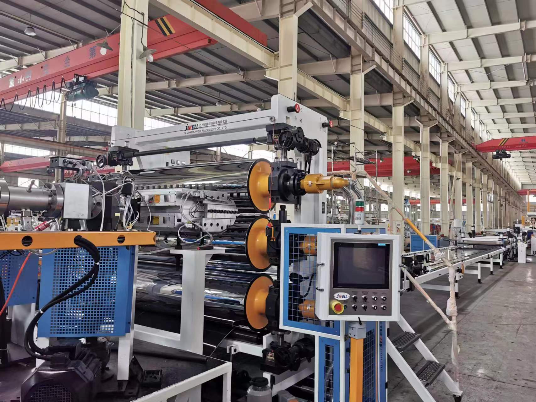 金纬机械  高性能塑料ABS板材?生产线  复印机外壳 ABS 片材机组 厂商