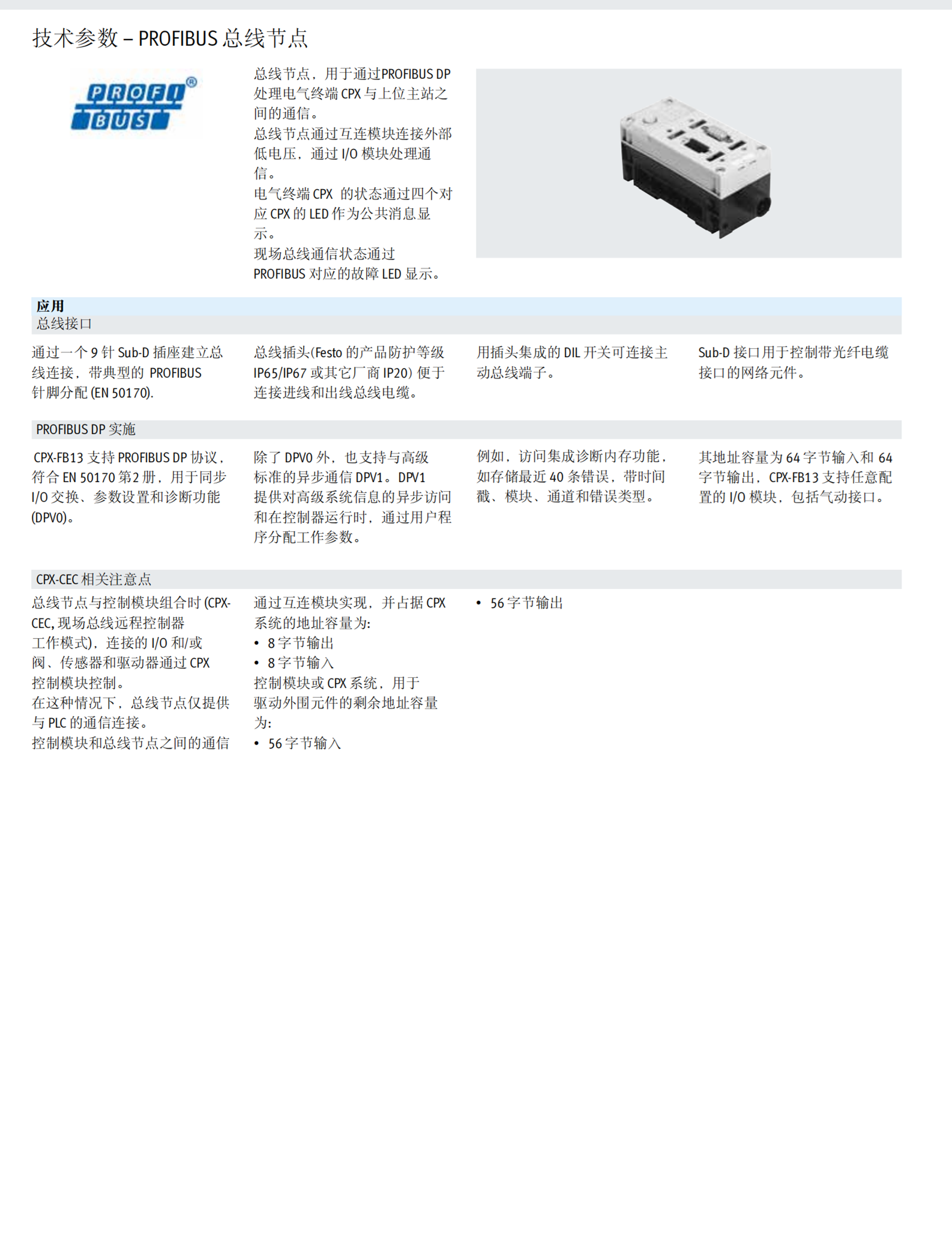 195742德国FESTO总线通信模块CPX-GE-EV
