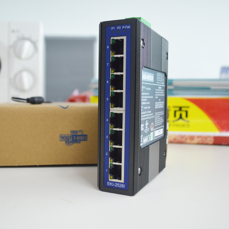 全新研华EKI-2528I 工业以太网交换机8端口宽温非网管型 城市安防